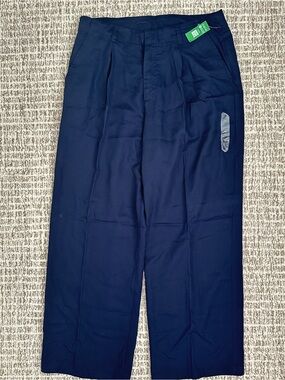 NWT Gap Navy Wide Leg Dressy Pleated Front Women's Trousers, Sz 14